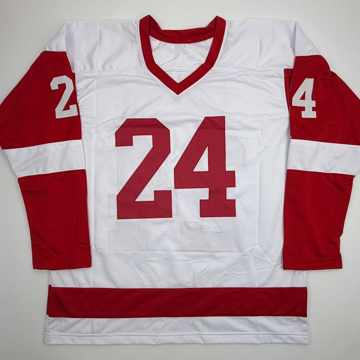 Autographed/Signed Chris Chelios Detroit White Hockey Jersey Beckett BAS COA