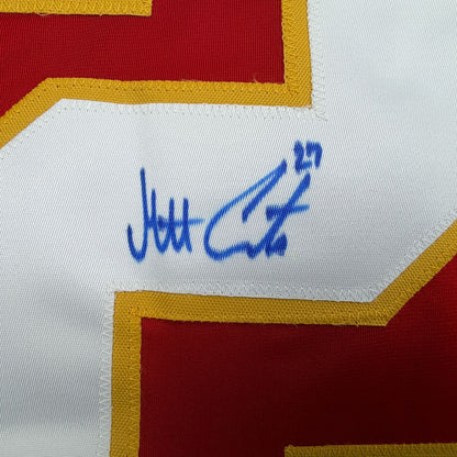 Autographed/Signed Matt Coronato Calgary Red Hockey Jersey Beckett BAS COA