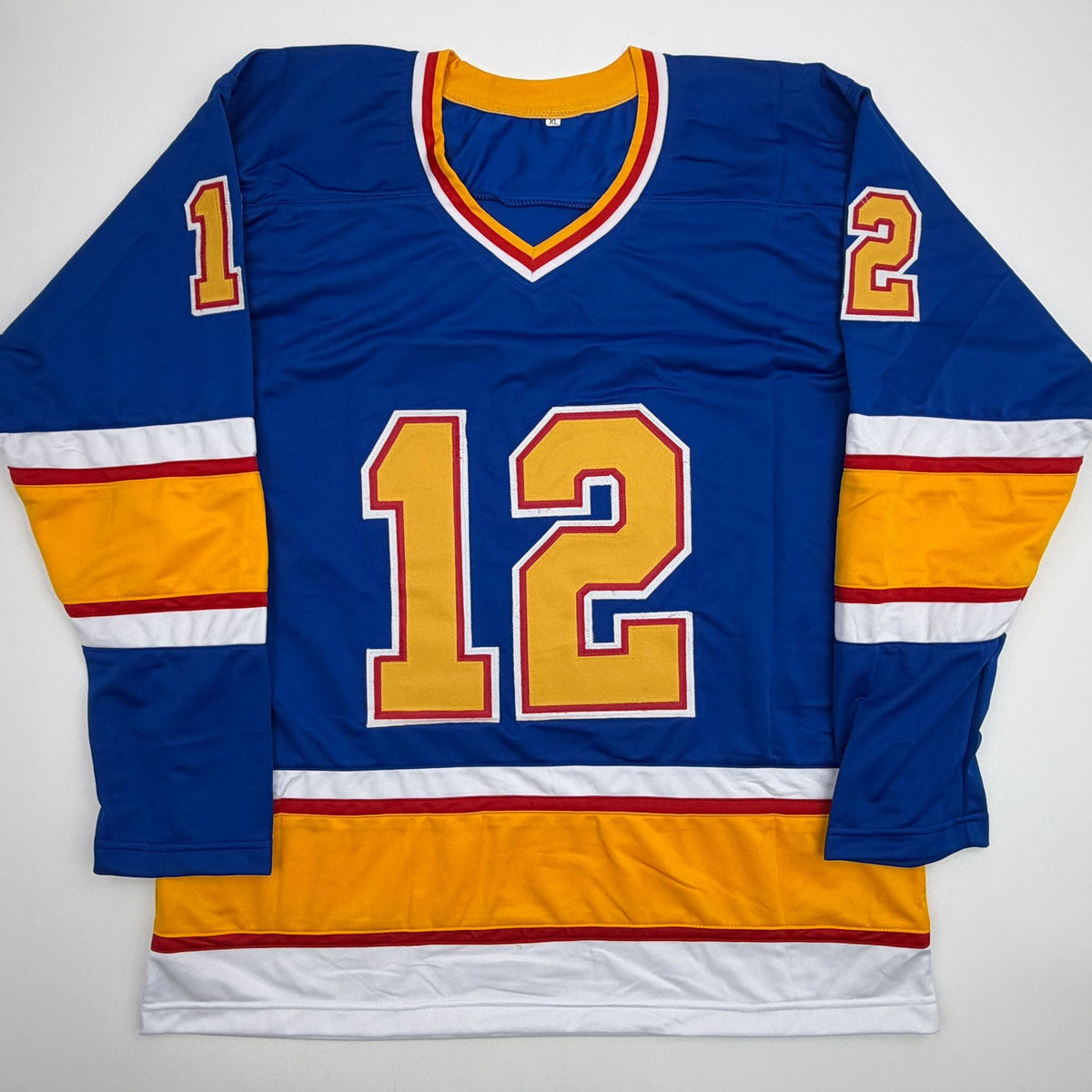 Autographed/Signed Adam Oates Inscribed St. Louis Blue Hockey Jersey Beckett BAS COA