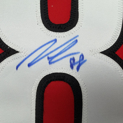 Autographed/Signed Martin Necas Carolina Red Hockey Jersey Beckett BAS COA