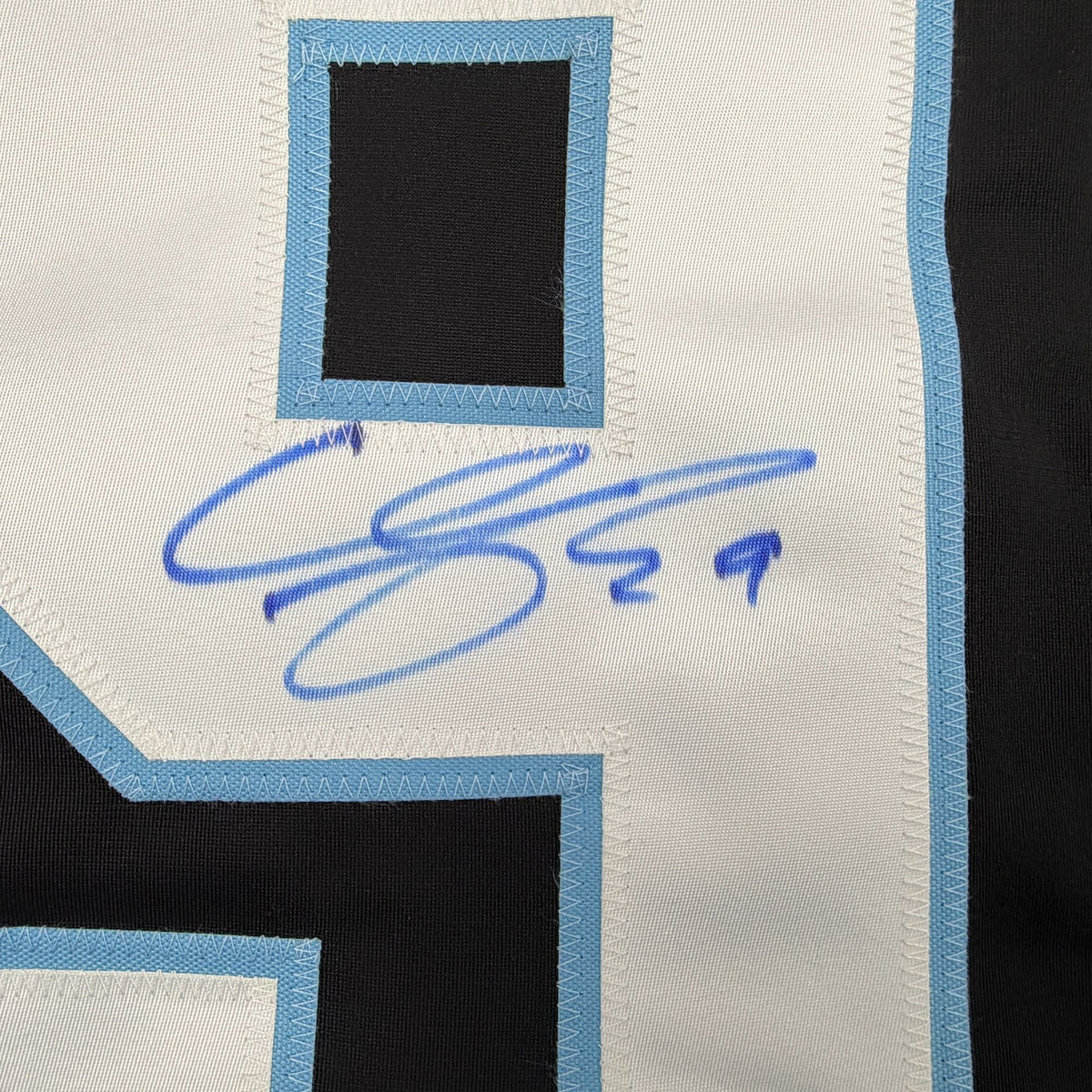 Autographed/Signed Clayton Keller Utah Black Hockey Jersey Beckett BAS COA
