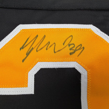 Autographed/Signed Morgan Geekie Boston Black Hockey Jersey Beckett BAS COA