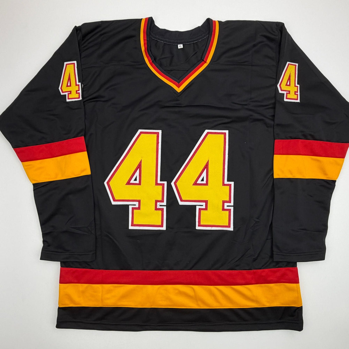 Autographed/Signed Dave Babych Vancouver Black Hockey Jersey Beckett BAS COA