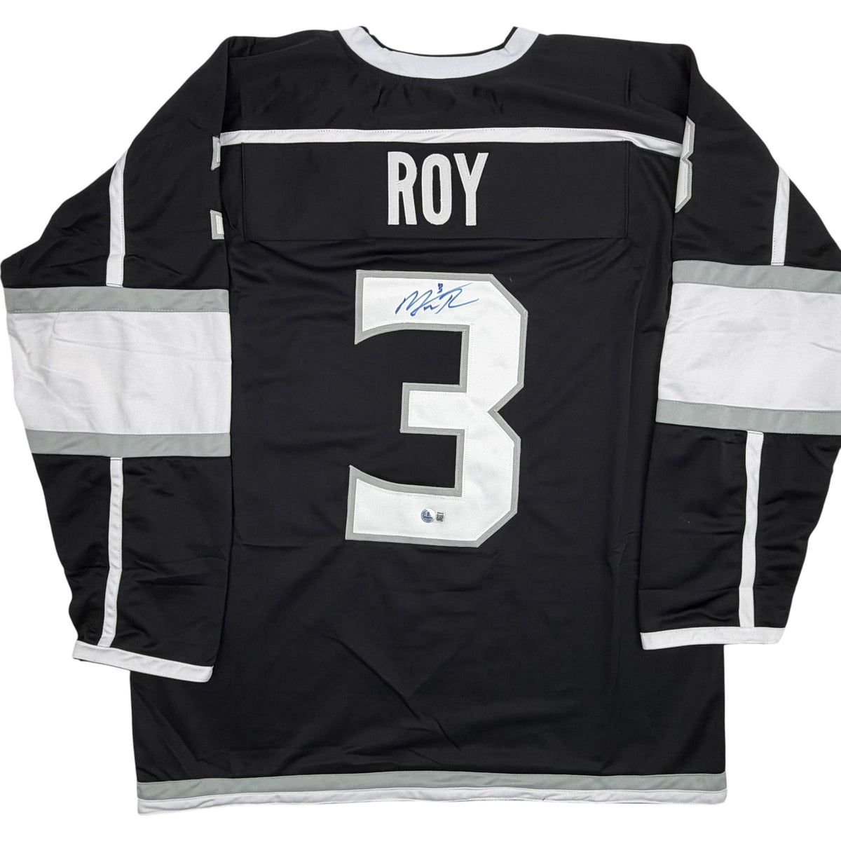 Autographed/Signed Matt Roy Los Angeles LA Black Hockey Jersey Beckett BAS COA