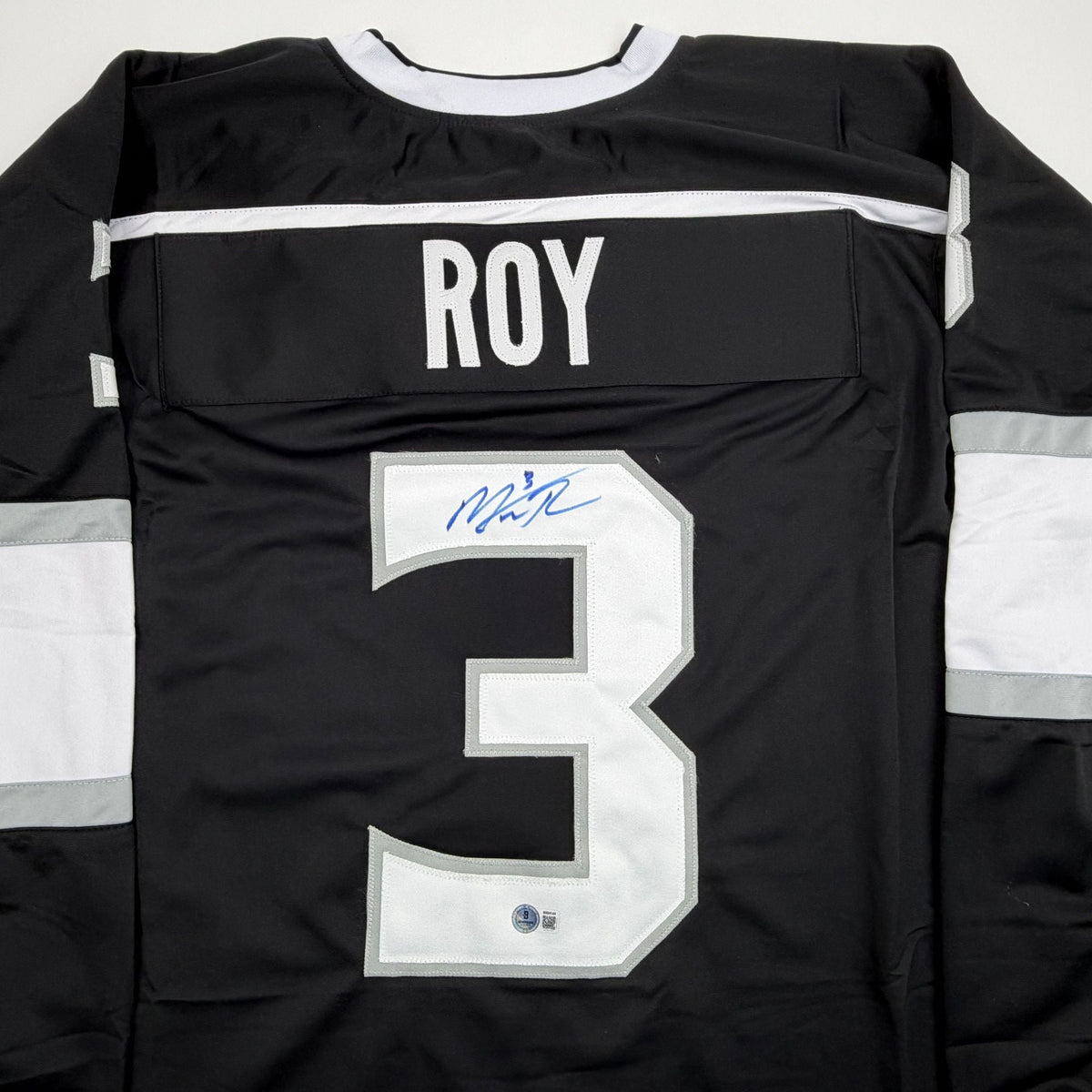 Autographed/Signed Matt Roy Los Angeles LA Black Hockey Jersey Beckett BAS COA