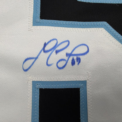Autographed/Signed Lawson Crouse Utah Black Hockey Jersey Beckett BAS COA