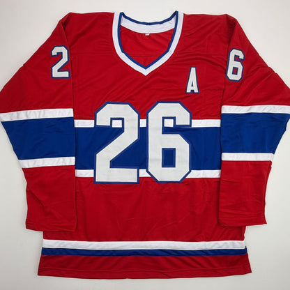 Autographed/Signed Mats Naslund Montreal Red Hockey Jersey Beckett BAS COA