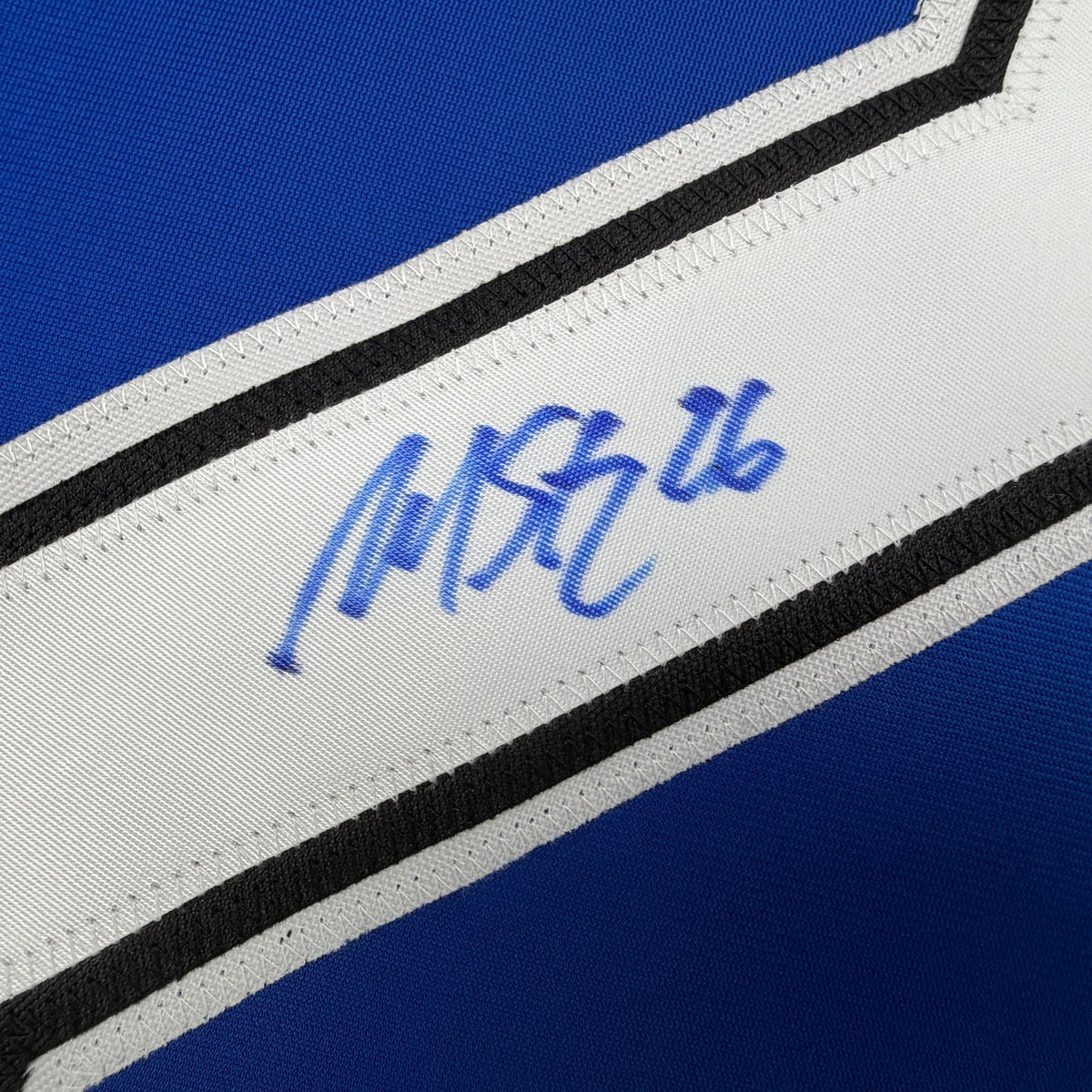 Autographed/Signed Martin St. Louis Tampa Bay Blue Hockey Jersey Beckett BAS COA