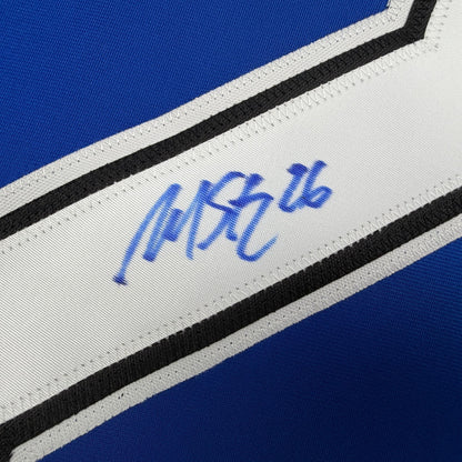 Autographed/Signed Martin St. Louis Tampa Bay Blue Hockey Jersey Beckett BAS COA