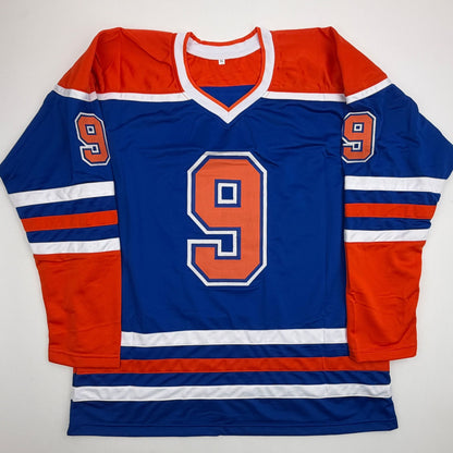 Autographed/Signed Glenn Anderson Edmonton Blue Hockey Jersey Beckett BAS COA