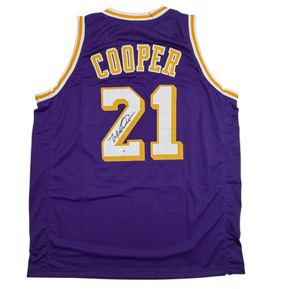 Autographed/Signed Michael Cooper Los Angeles Purple Basketball Jersey JSA COA