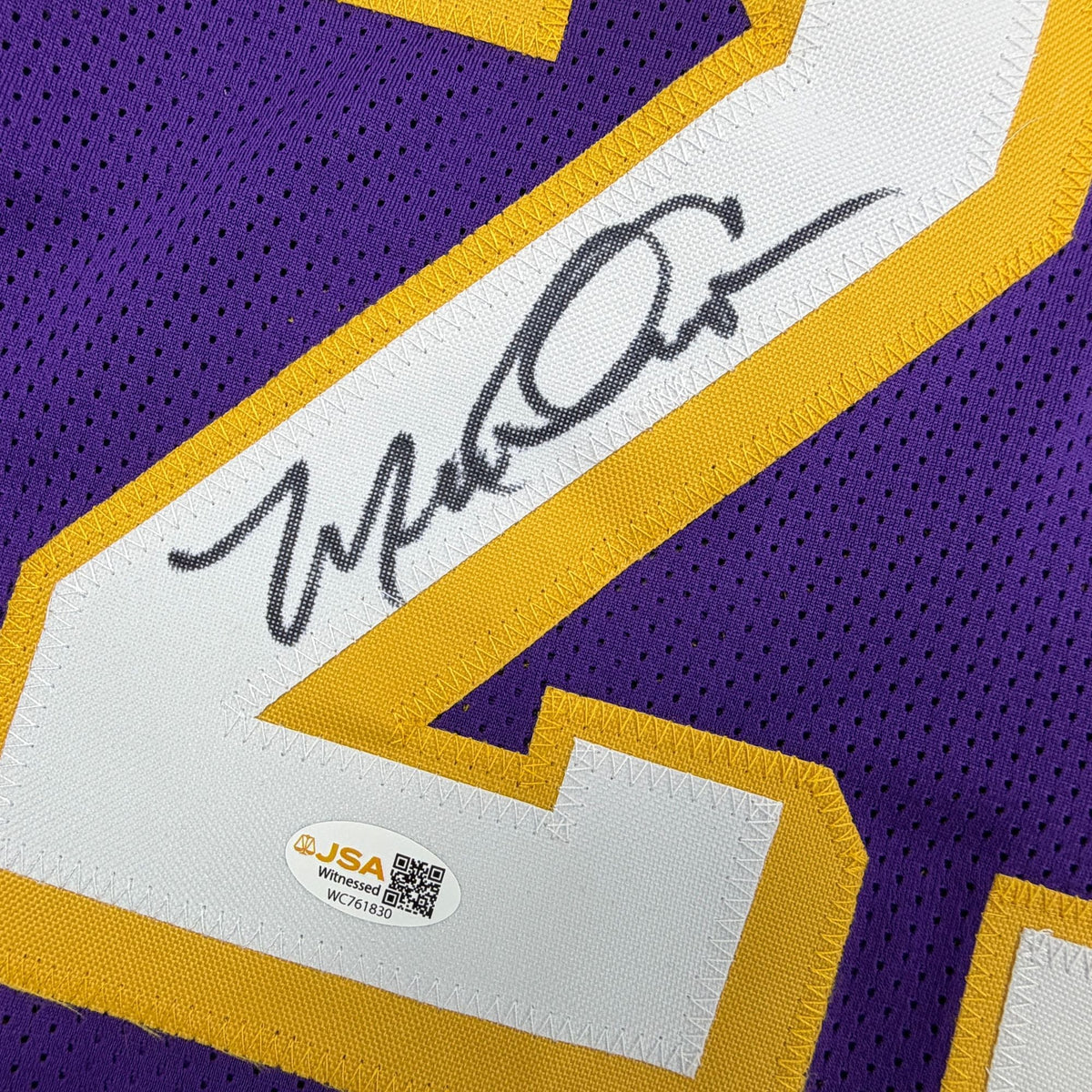 Autographed/Signed Michael Cooper Los Angeles Purple Basketball Jersey JSA COA