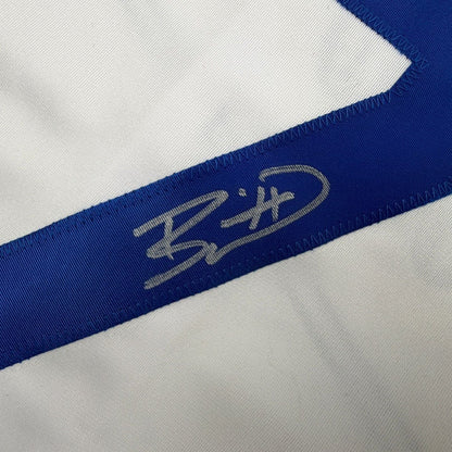 Framed Autographed/Signed Bobby Witt Jr. 35x39 Kansas City White Baseball Jersey Beckett BAS COA