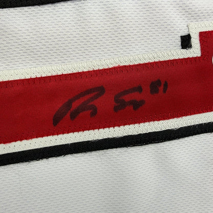 Framed Autographed/Signed Brady Singer 35x39 Cincinnati White Baseball Jersey Beckett BAS COA