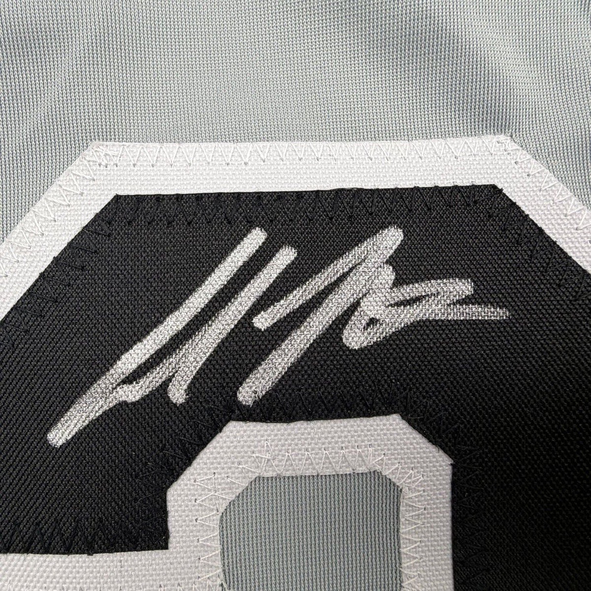 Framed Autographed/Signed Colson Montgomery 35x39 Chicago Grey Baseball Jersey Beckett BAS COA