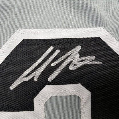 Framed Autographed/Signed Colson Montgomery 35x39 Chicago Grey Baseball Jersey Beckett BAS COA