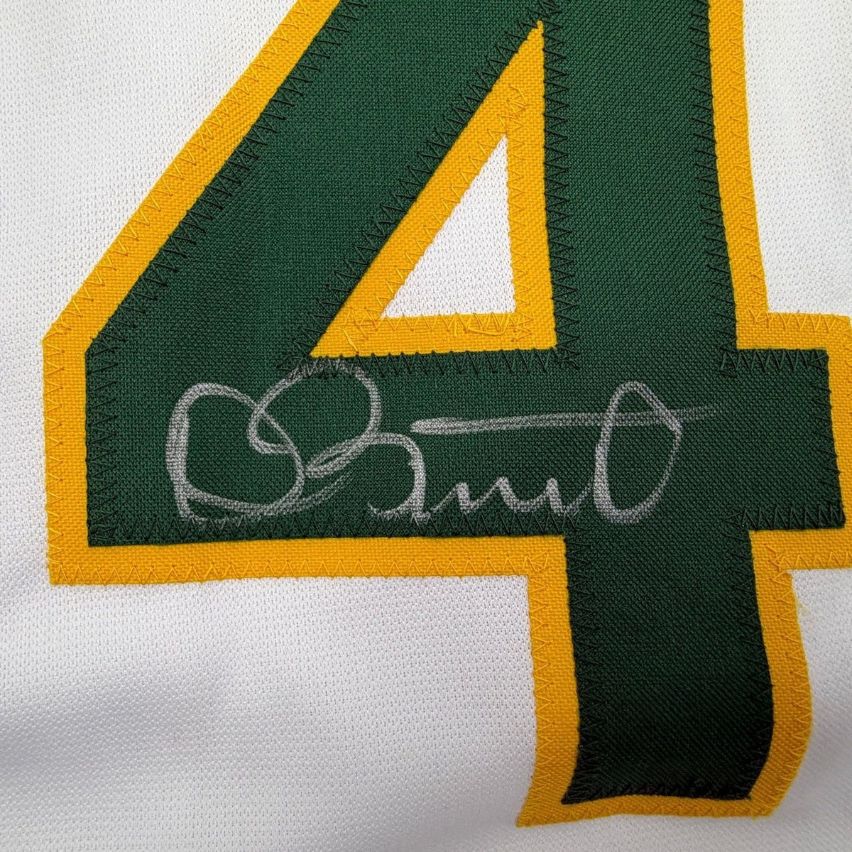 Framed Autographed/Signed Dave Stewart 35x39 Oakland White Baseball Jersey JSA COA