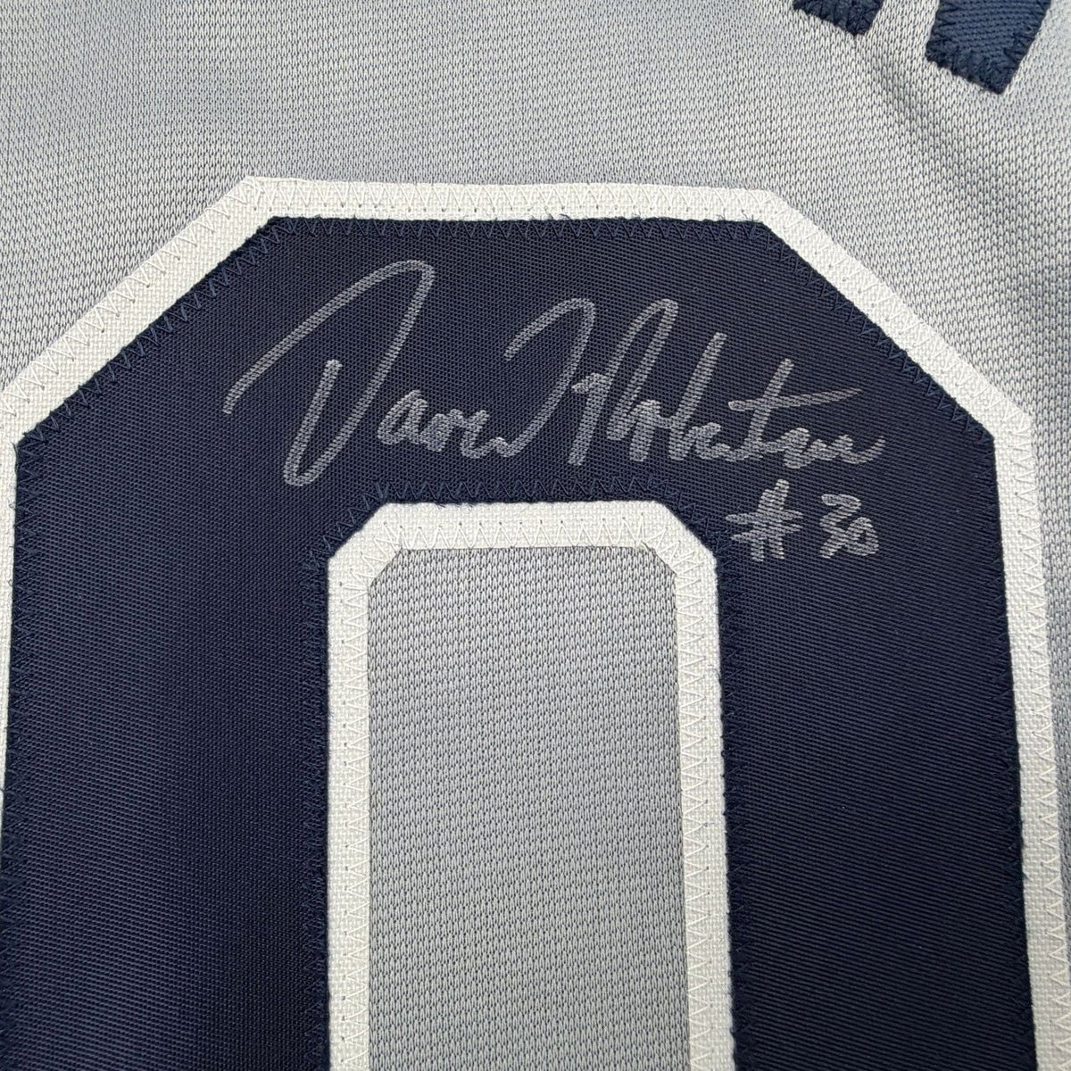 Framed Autographed/Signed David Robertson 35x39 New York Grey Baseball Jersey JSA COA