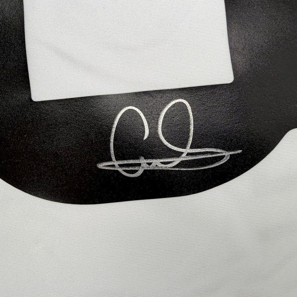 Framed Autographed/Signed Eder Militao 35x39 Real Madrid White Soccer Futbol Jersey Beckett BAS COA