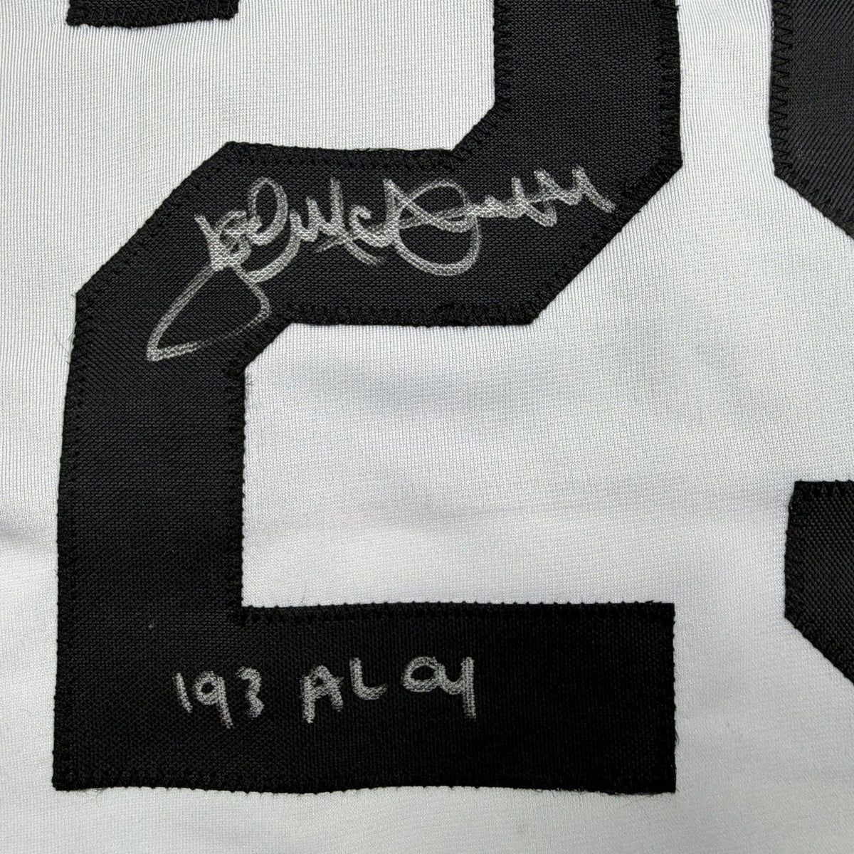 Framed Autographed/Signed Jack McDowell 35x39 Chicago White Retro Baseball Jersey Beckett BAS COA