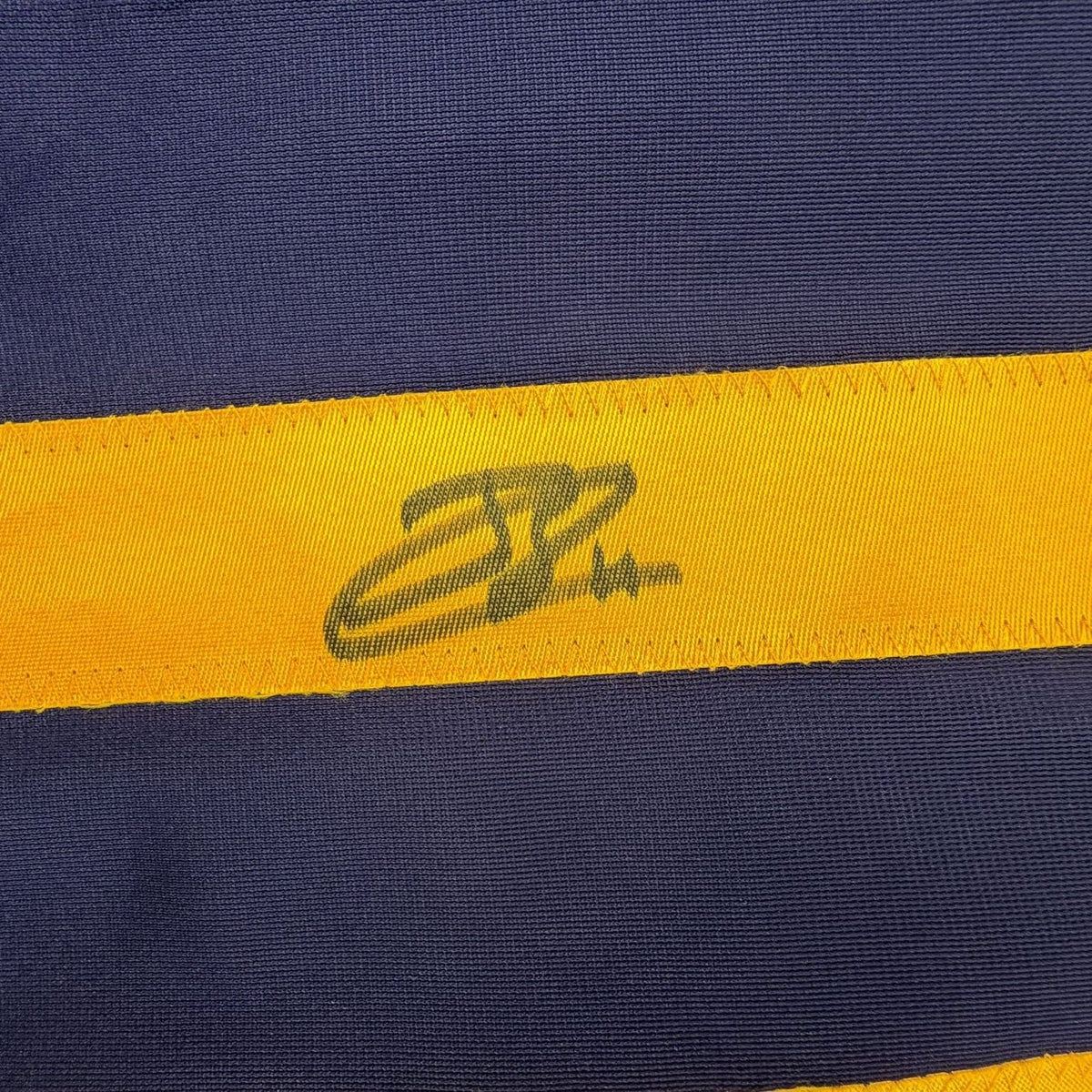 Framed Autographed/Signed Jackson Chourio 35x39 Milwaukee Navy Blue Baseball Jersey Beckett BAS COA