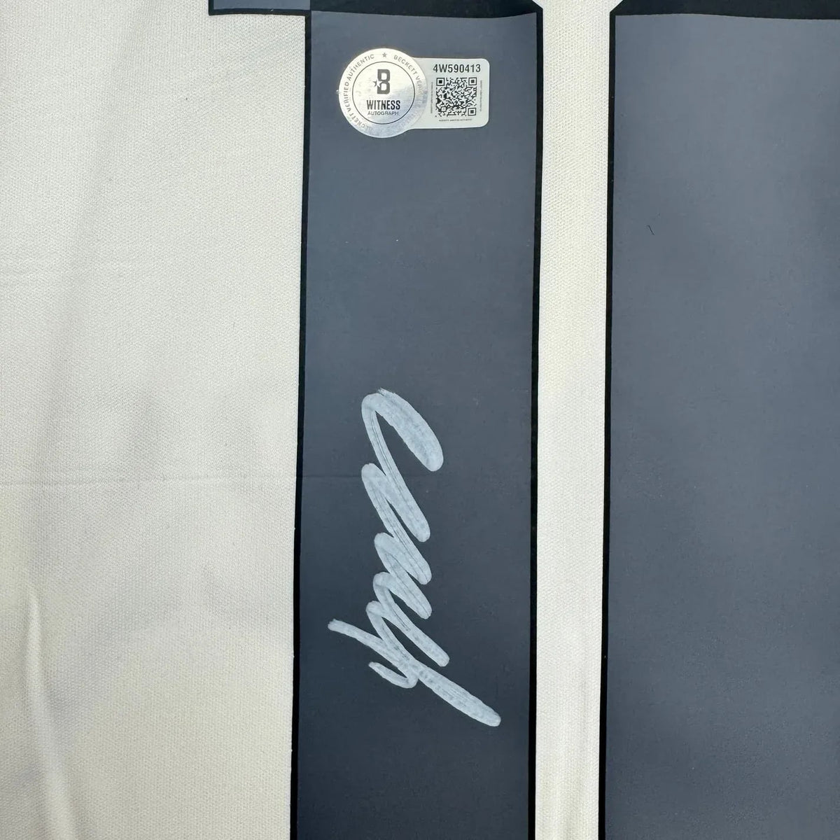 Framed Autographed/Signed James Rodriguez 35x39 Real Madrid White Soccer Futbol Jersey Beckett BAS COA