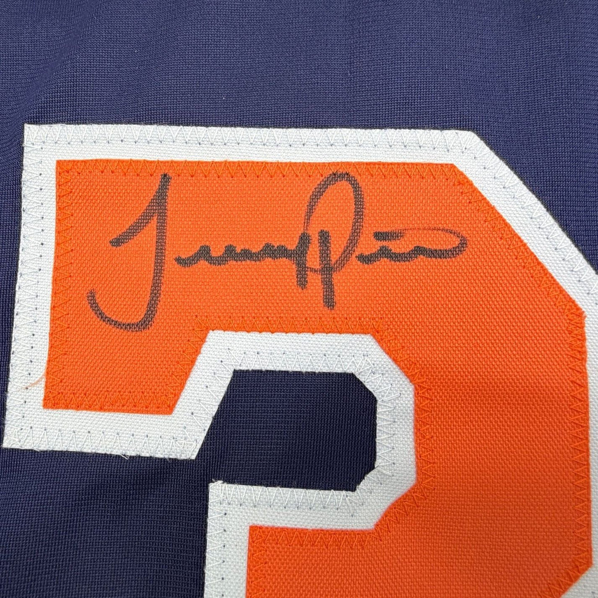 Framed Autographed/Signed Jeremy Pena 35x39 Houston Blue Baseball Jersey Beckett BAS COA