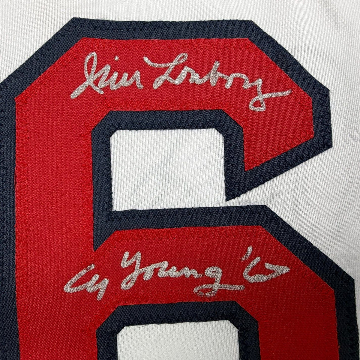 Framed Autographed/Signed Jim Lonborg Cy Young 67 35x39 Boston White Baseball Jersey JSA COA