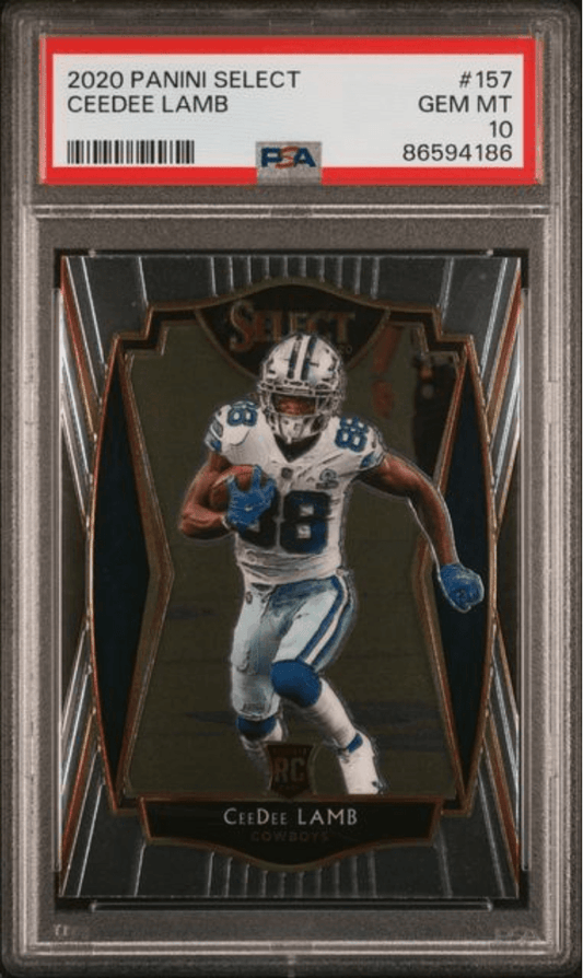 Graded 2020 Panini Select CeeDee Lamb #157 Rookie RC Football Card PSA 10 Gem Mint