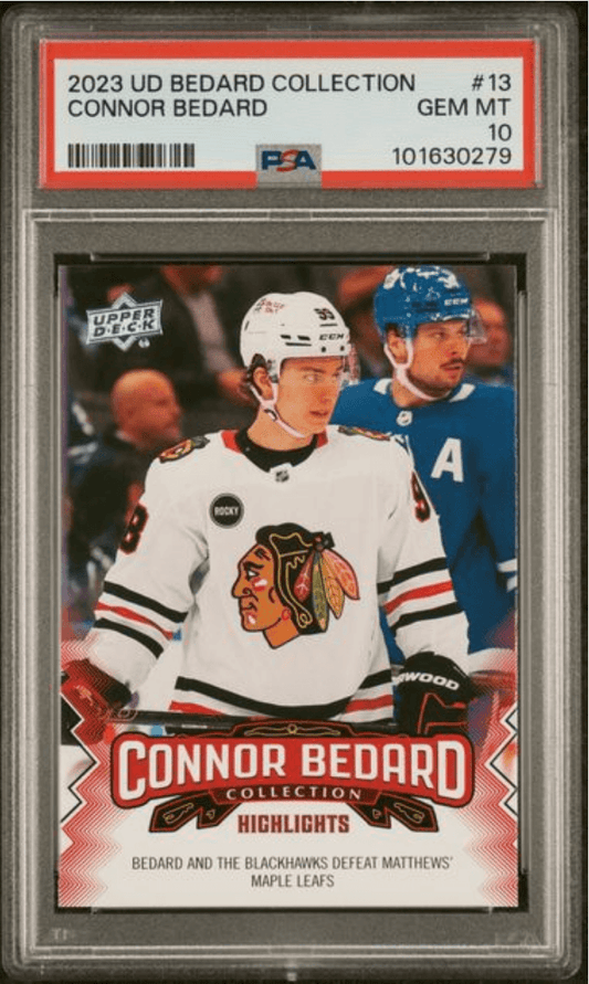 Graded 2023 Upper Deck Bedard Collection Connor Bedard #13 Rookie RC Hockey Card PSA 10 Gem Mint