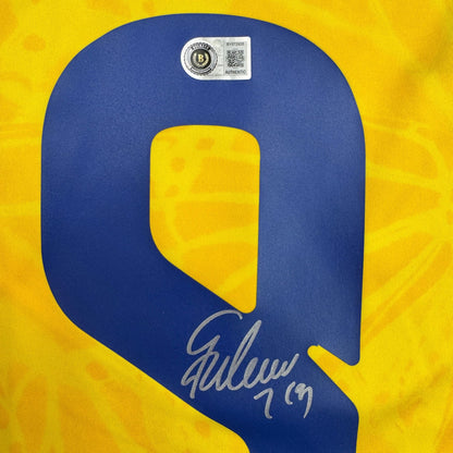 Autographed/Signed Radamel Falcao Columbia Yellow Soccer Futbol Jersey Beckett BAS COA