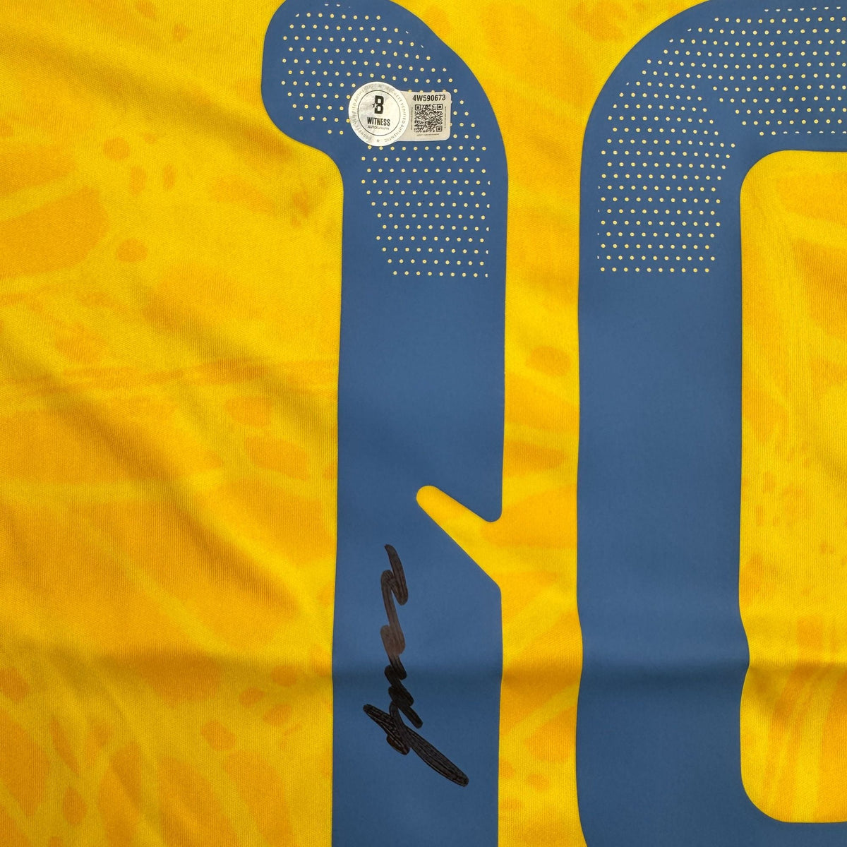 Autographed/Signed James Rodriguez Columbia Yellow Soccer Futbol Jersey Beckett BAS COA #2