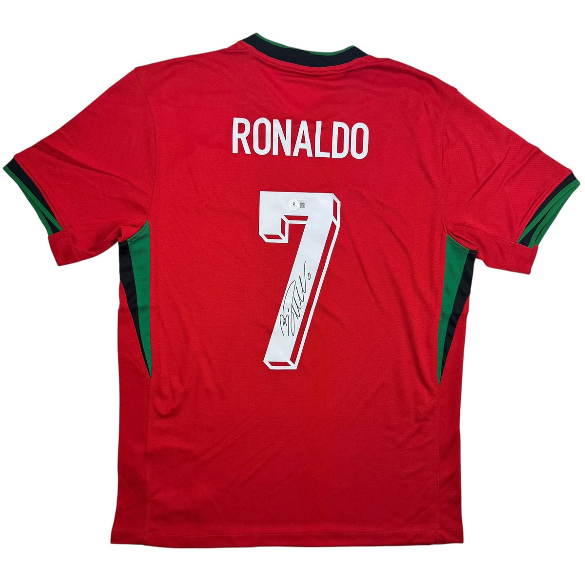 Autographed/Signed Cristiano Ronaldo Portugal Red World Cup Soccer Jersey Beckett BAS COA
