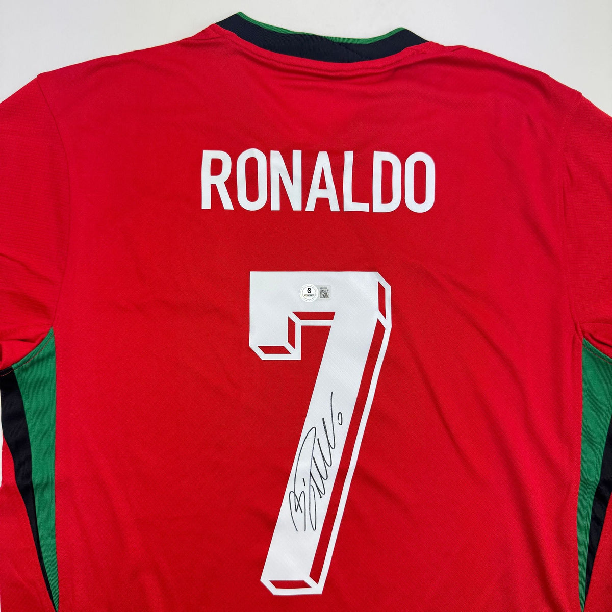 Autographed/Signed Cristiano Ronaldo Portugal Red World Cup Soccer Jersey Beckett BAS COA
