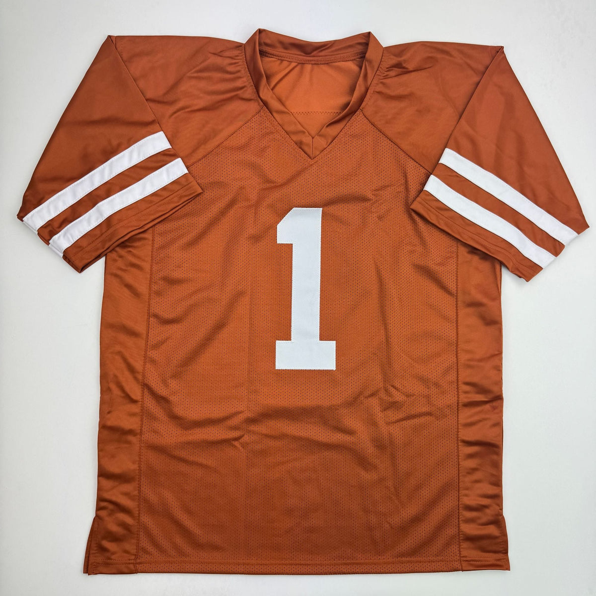 Autographed/Signed Colin Simmons Texas Orange College Football Jersey Beckett BAS COA