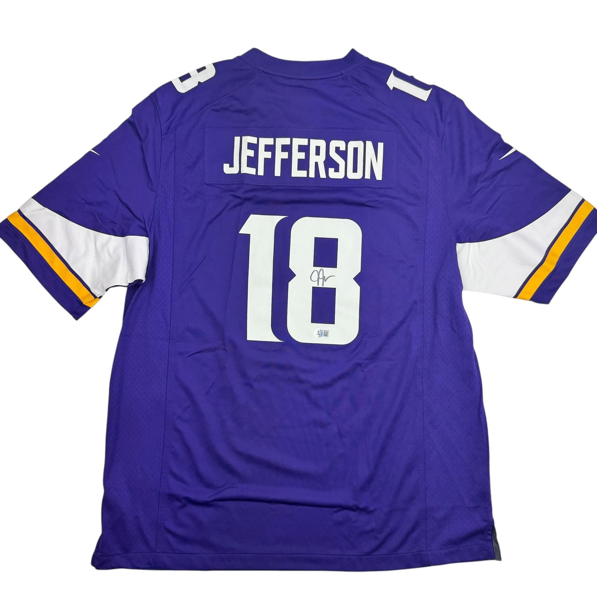 Autographed/Signed Justin Jefferson Minnesota Vikings Purple Nike