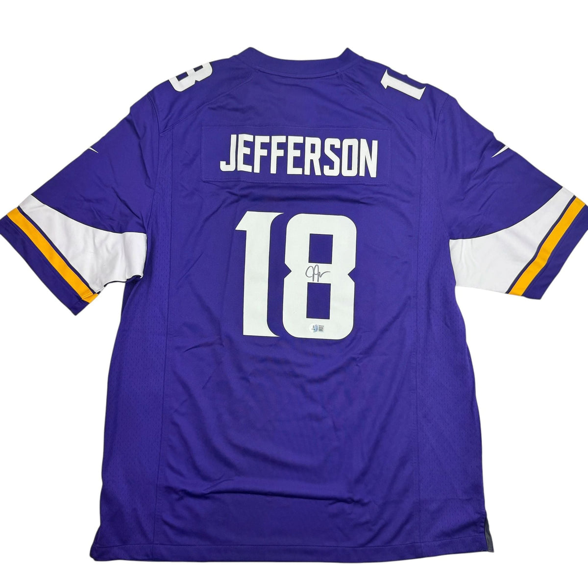 Autographed/Signed Justin Jefferson Minnesota Vikings Purple Nike Authentic Football Jersey Beckett BAS COA