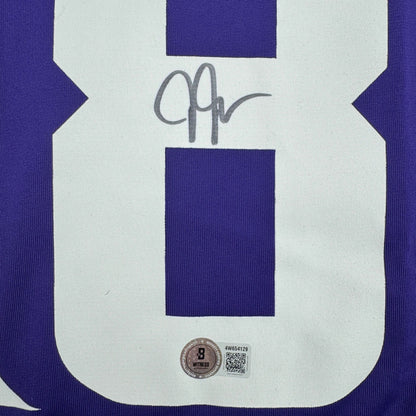 Autographed/Signed Justin Jefferson Minnesota Vikings Purple Nike Authentic Football Jersey Beckett BAS COA