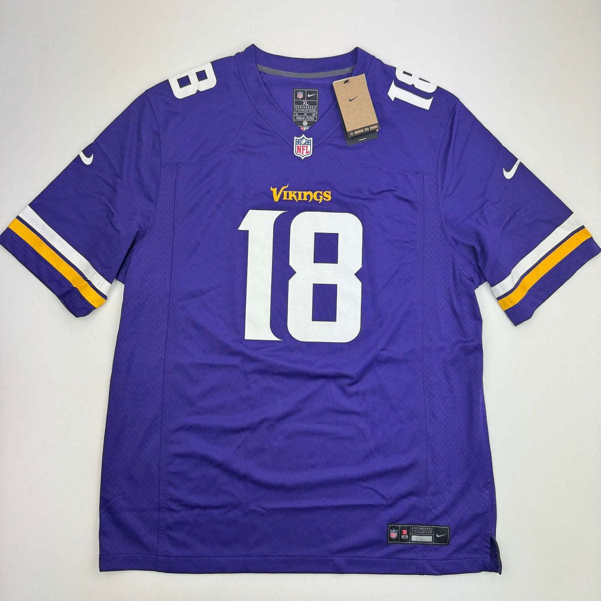 Autographed/Signed Justin Jefferson Minnesota Vikings Purple Nike Authentic Football Jersey Beckett BAS COA