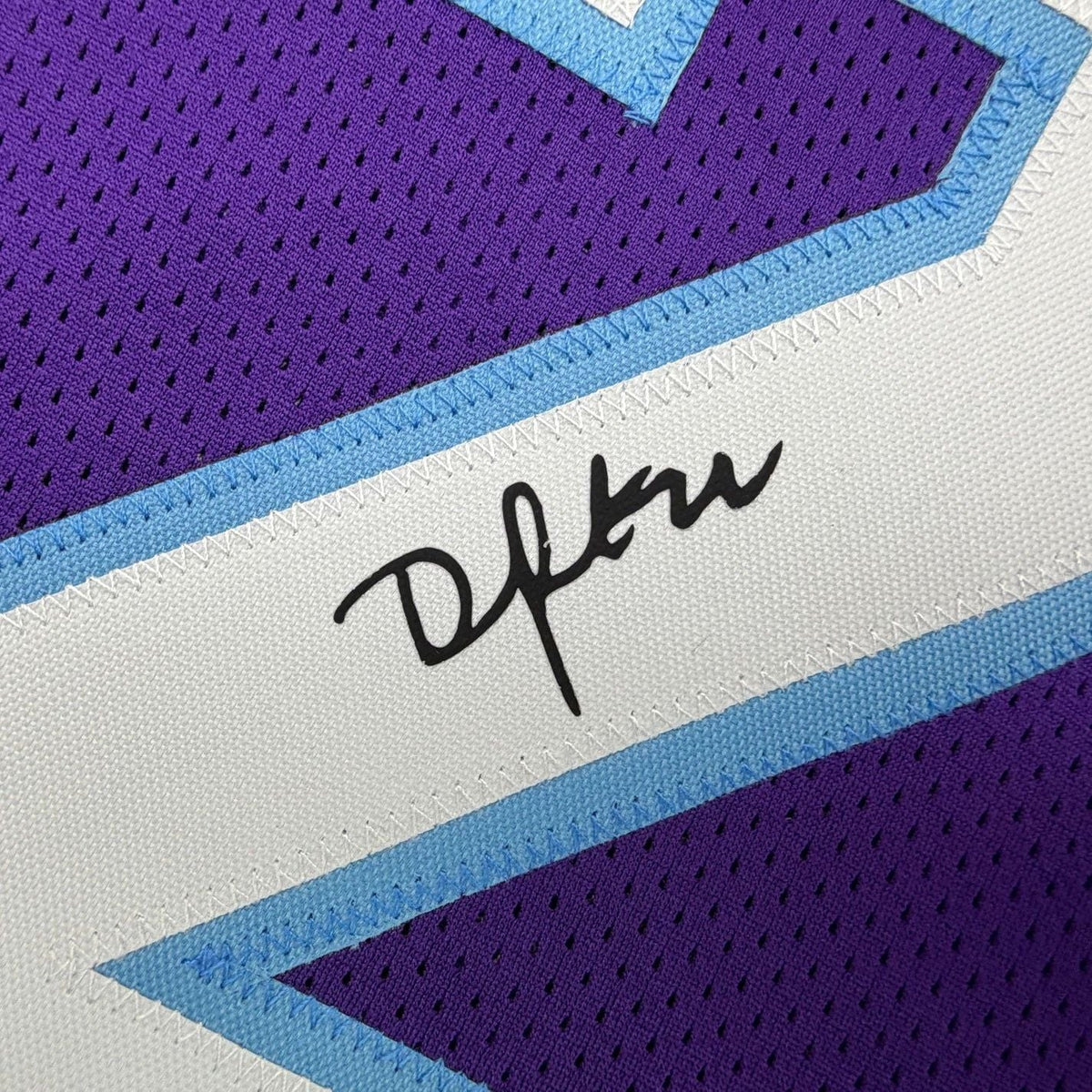 Framed Facsimile Autographed Darryn Peterson 35x39 Utah Purple Reprint Laser Auto Basketball Jersey