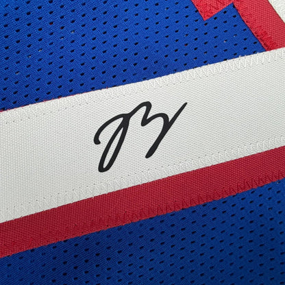 Framed Facsimile Autographed Jaylen Brown 35x39 Philadelphia Black Reprint Laser Auto Basketball Jersey