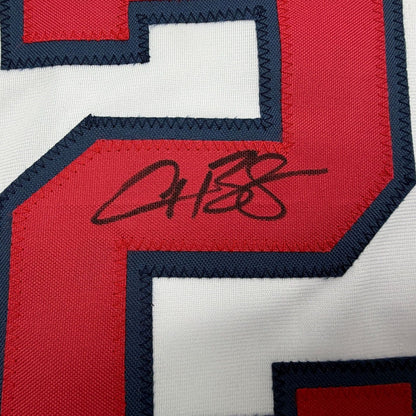 Framed Autographed/Signed Alex Bregman 35x39 United States USA White World Baseball Classic WBC Baseball Jersey Beckett BAS COA