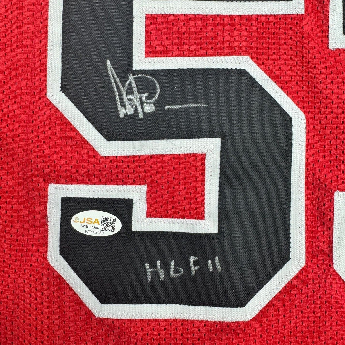 Framed Autographed/Signed Artis Gilmore 35x39 Chicago Red Basketball Jersey JSA COA