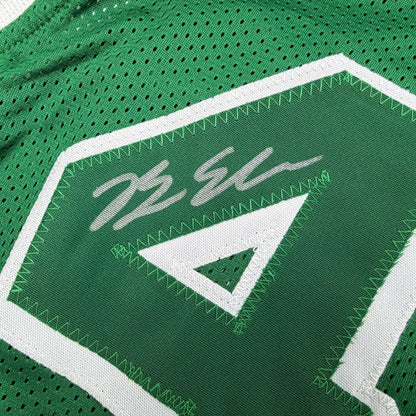 Framed Autographed/Signed Brian Scalabrine 35x39 Boston Green City Edition Basketball Jersey Beckett BAS COA