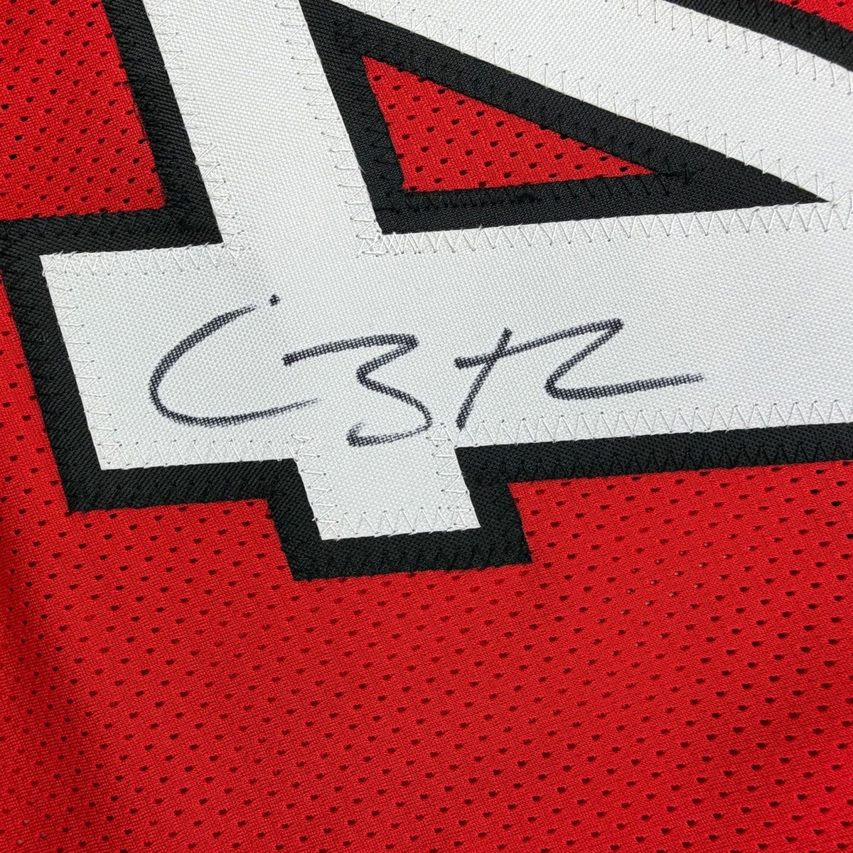Framed Autographed/Signed Caron Butler 35x39 Miami Red Basketball Jersey Beckett BAS COA