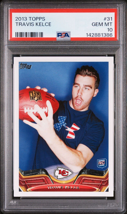 Graded 2013 Topps Travis Kelce #31 Rookie RC Football Card PSA 10 Gem Mint