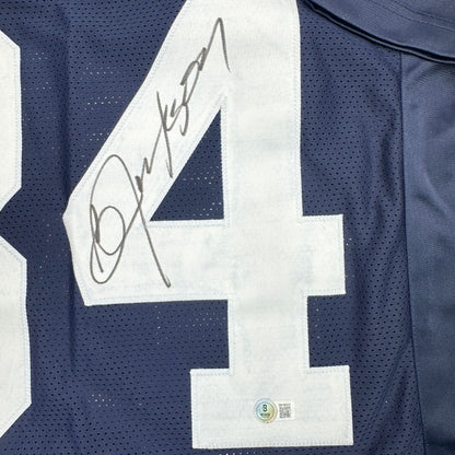 Autographed/Signed Bo Jackson Auburn Blue College Football Jersey Beckett BAS COA