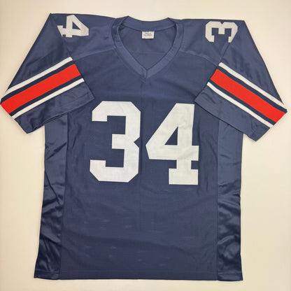 Autographed/Signed Bo Jackson Auburn Blue College Football Jersey Beckett BAS COA