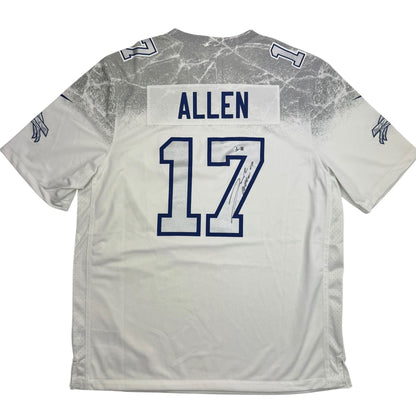 Autographed/Signed Josh Allen Buffalo Bills White Rivalries Authentic Football Jersey Beckett BAS COA