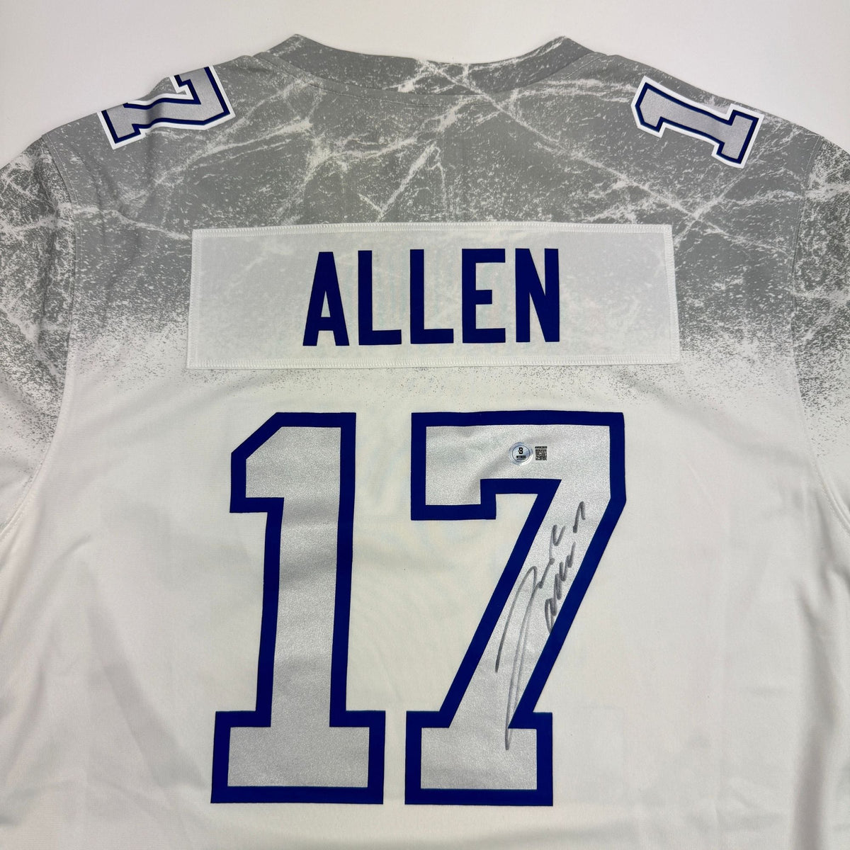Autographed/Signed Josh Allen Buffalo Bills White Rivalries Authentic Football Jersey Beckett BAS COA